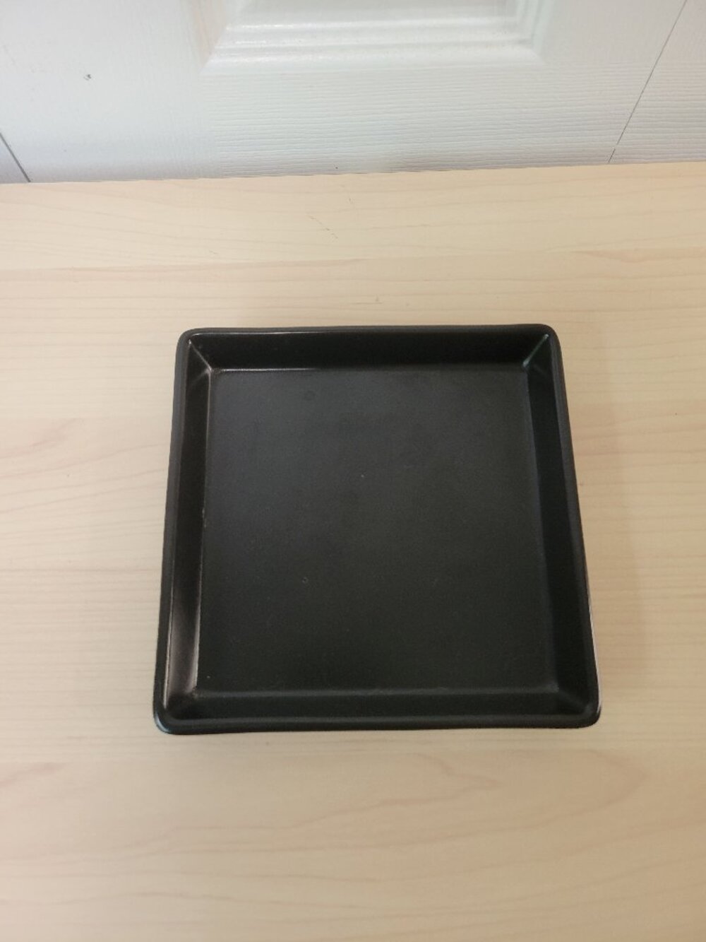 IKEA 6" Square Black Ceramic Jewelry Trinket Candle Succulent Tray EUC Modern